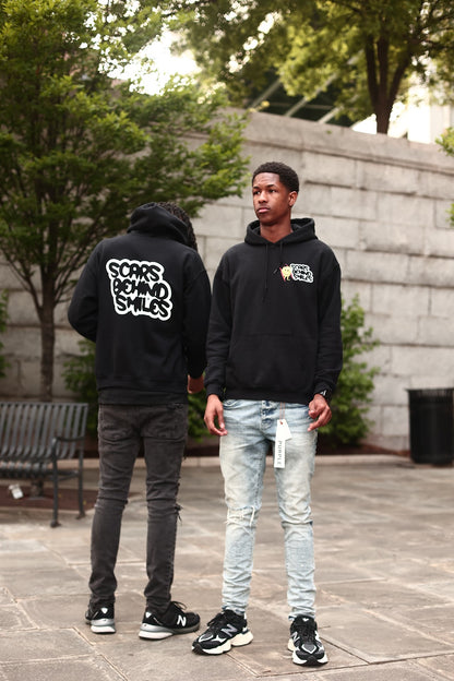 Black "Scars Behind Smiles" Hoodie