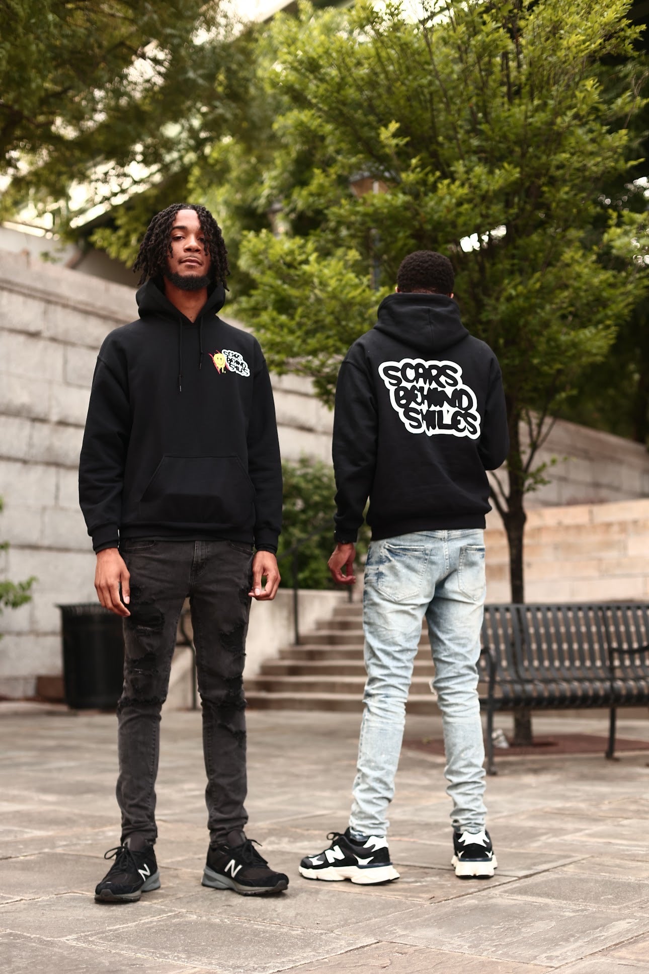 Black "Scars Behind Smiles" Hoodie