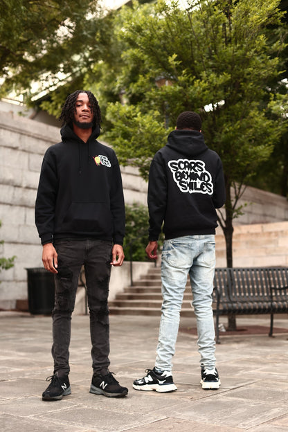 Black "Scars Behind Smiles" Hoodie